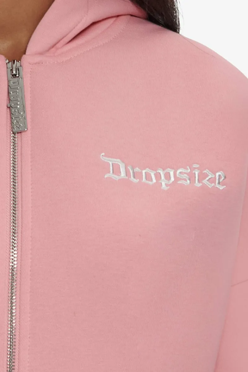 Frauen<Dropsize Heavy Oversize Zip Hoodie Pink
