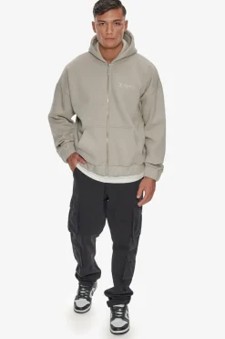 Zipper<Dropsize Heavy Oversize Zip Hoodie Pumice Stone