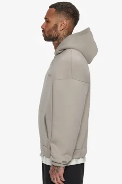 Zipper<Dropsize Heavy Oversize Zip Hoodie Silver Grey