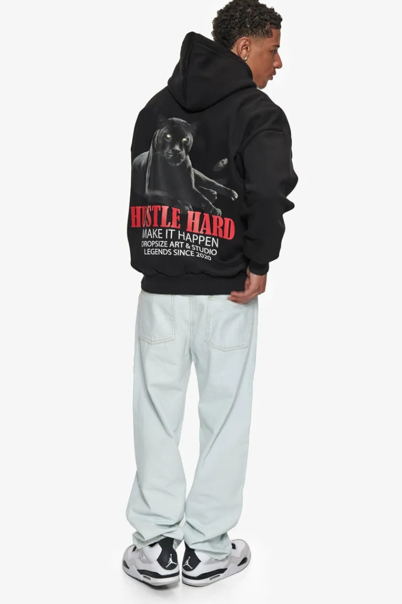 Hoodie<Dropsize Heavy Overzize Make It Happen Hoodie Black