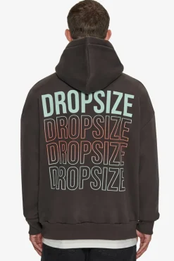 Hoodie<Dropsize Heavy Overzize V2 Quatro Hoodie Washed Black