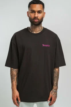 T-Shirt<Dropsize Heavy Sky Is The Limit T-Shirt Washed Black