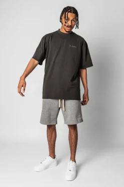 Shorts<Dropsize Heavy Sweat Embo Short Grey Melange