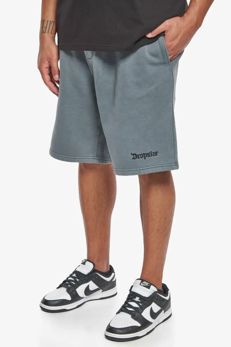 Shorts<Dropsize Heavy Sweat Embo Short Washed Grey
