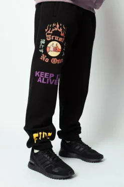 Jogging<Dropsize Heavy Sweat Trust No One Pants Black