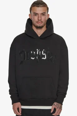 Hoodie<Dropsize Lack Print Logo Hoodie Black