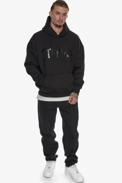 Hoodie<Dropsize Lack Print Logo Hoodie Black