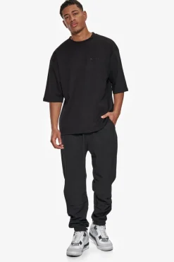 Jogging<Dropsize Licra Track Pants Black