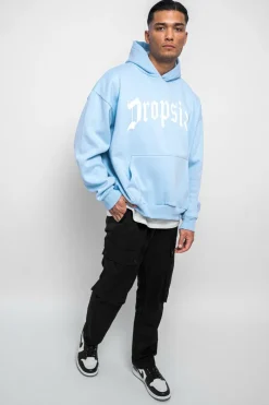 Hoodie<Dropsize Logo Design Hoodie Baby Blue