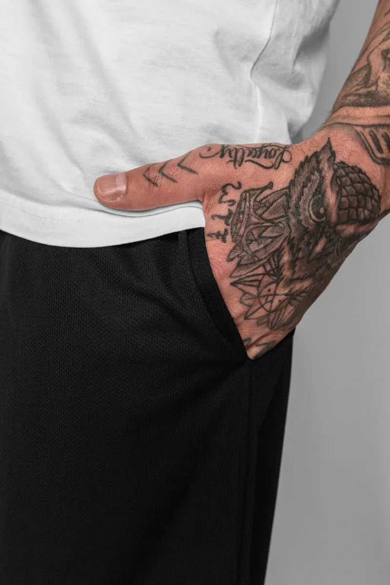 Shorts<Dropsize Logo Mesh Short Black/White