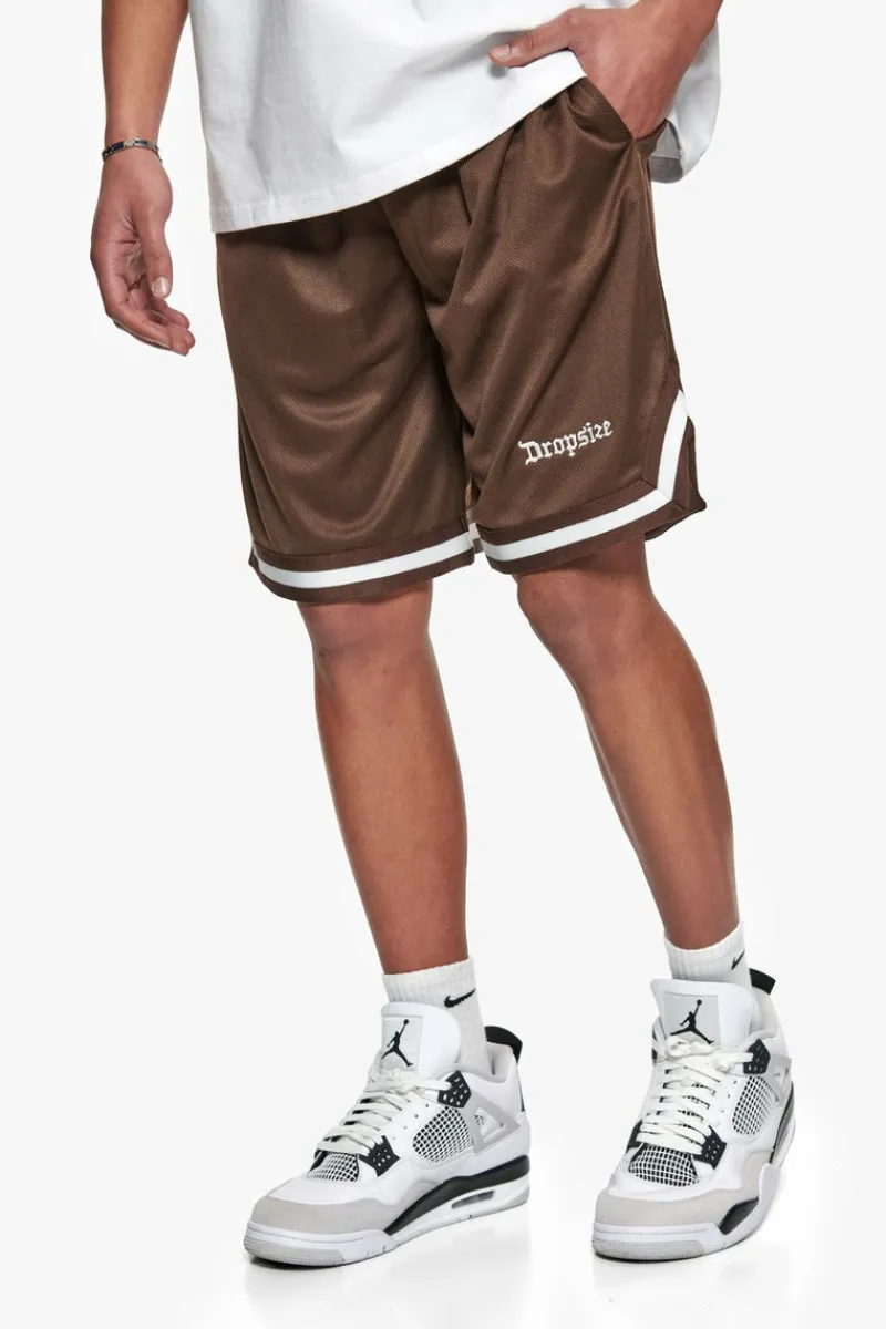 Shorts<Dropsize Logo Mesh Short Chocolate Brown