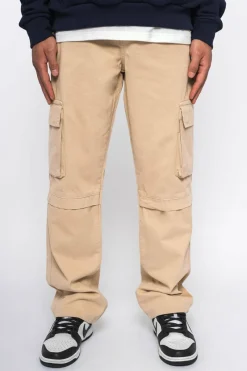 Cargos<Dropsize Loose Fit Cargo Jeans Cream White