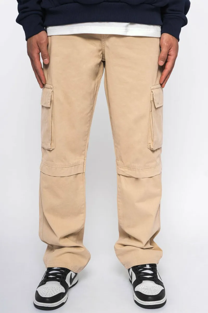 Cargos<Dropsize Loose Fit Cargo Jeans Cream White
