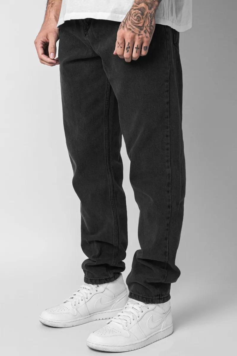 Jeans<Dropsize Loose Fit Washed Grey Jeans