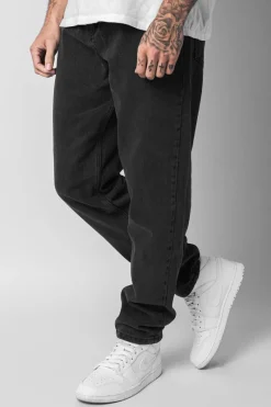 Jeans<Dropsize Loose Fit Washed Grey Jeans