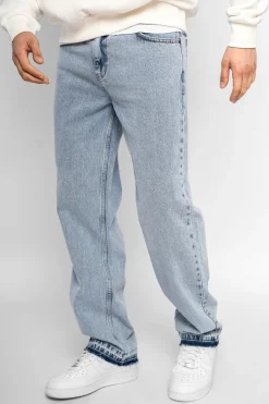 Jeans<Dropsize Loose Open Hem Jeans Light Blue