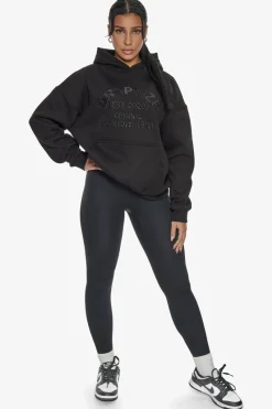 Frauen<Dropsize Pray Love Hustle Embo Hoodie Black