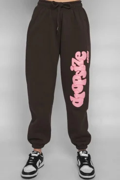 Frauen<Dropsize Puffer Print Jogger Pink Chocolate Brown
