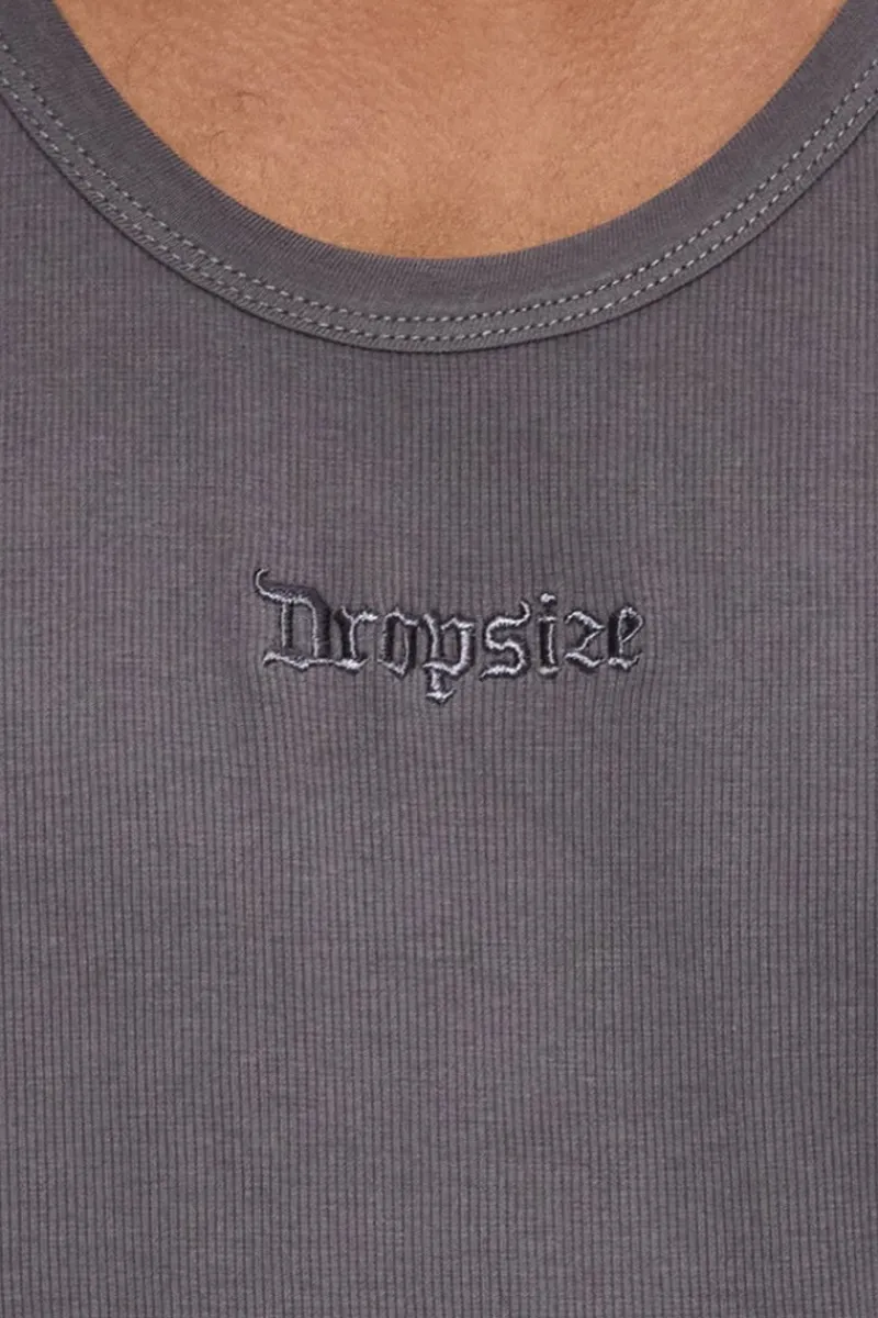 T-Shirt<Dropsize Rib Tank Top Grey