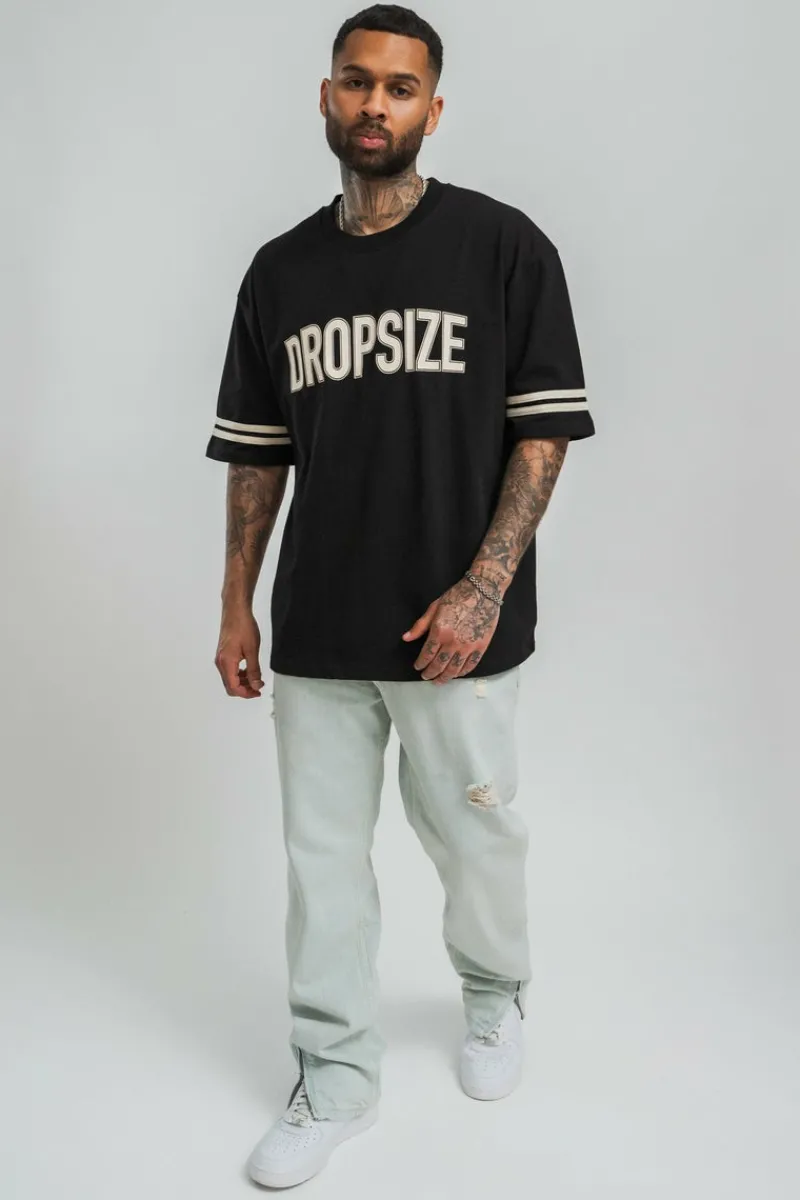 Jeans<Dropsize Ripped Loose Fit Zip Jeans
