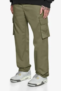 Cargos<Dropsize Single Cargo Pocket Workwear Pants Olive