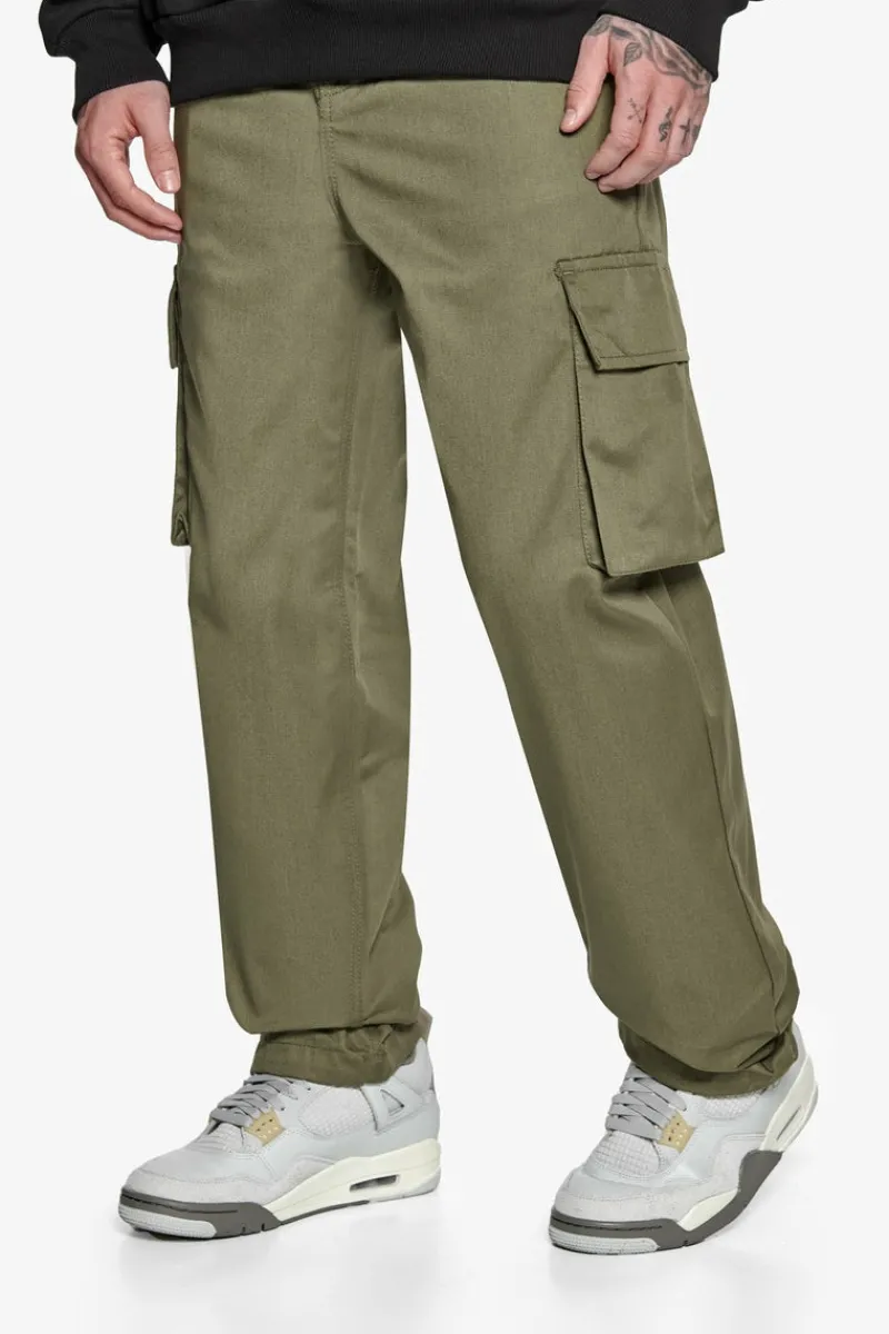 Cargos<Dropsize Single Cargo Pocket Workwear Pants Olive