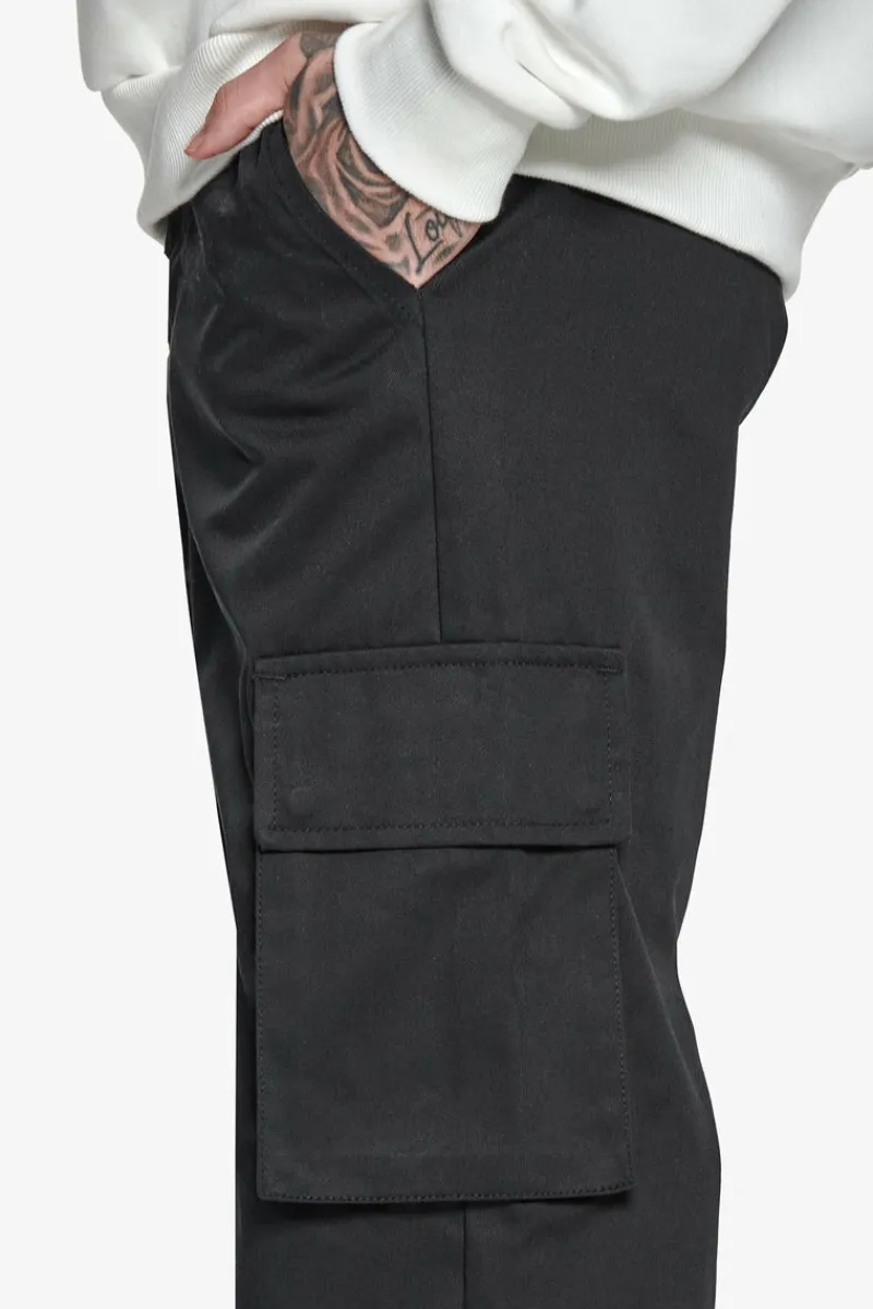 Cargos<Dropsize Single Cargo Pocket Work Wear Pants Black