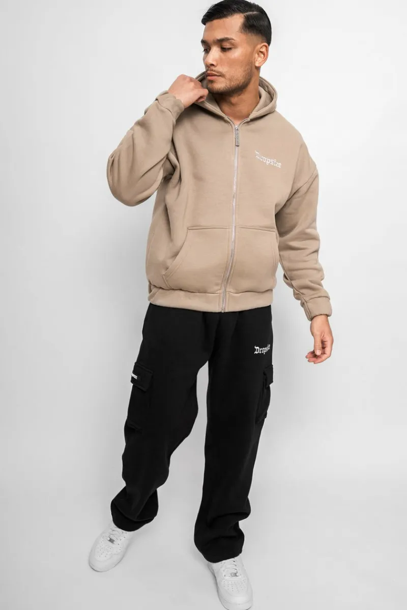Jogging<Dropsize Straight Leg Cargo Sweat Pants Black