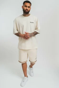 Shorts<Dropsize Stripe Short V2 Coconut/ Brown