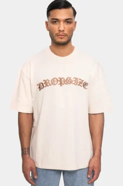 T-Shirt<Dropsize Super Heavy Front Embo Tshirt Coconut Milk