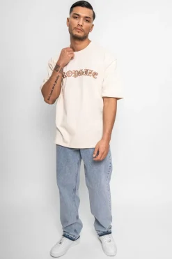 T-Shirt<Dropsize Super Heavy Front Embo Tshirt Coconut Milk