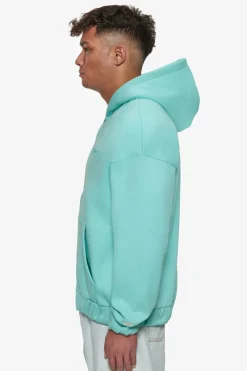 Zipper<Dropsize Super Heavy Overisze Blank Zip Hoodie Turquoise