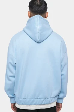 Zipper<Dropsize Super Heavy Oversize Blank Zip Hoodie Baby Blue