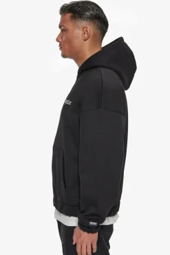Zipper<Dropsize Super Heavy Oversize Blank Zip Hoodie Black