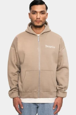 Zipper<Dropsize Super Heavy Oversize Blank Zip Hoodie Weathered Teak