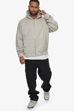 Zipper<Dropsize Super Heavy Oversize Blank Zip Hoodie Moon Beam