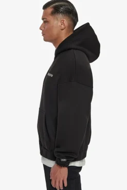 Zipper<Dropsize Super Heavy Oversized Crime Zip Hoodie Black