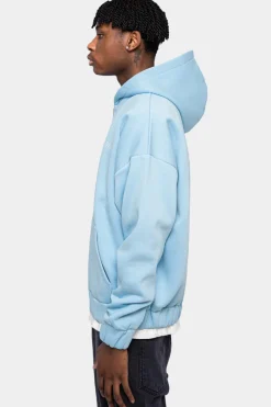 Zipper<Dropsize Super Heavy Oversized Crime Zip-Hoodie Baby Blue