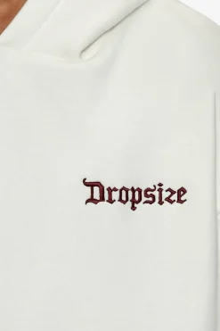 Hoodie<Dropsize Super Heavy Oversize Embo Hoodie Cream Bordeaux