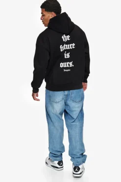 Hoodie<Dropsize Super Heavy Oversize Future Is Ours Hoodie Black