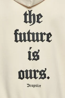 Hoodie<Dropsize Super Heavy Oversize Future Is Ours Hoodie Coconut/Black