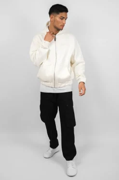 Zipper<Dropsize Super Heavy Oversize Hd Print Zip Hoodie Cream White