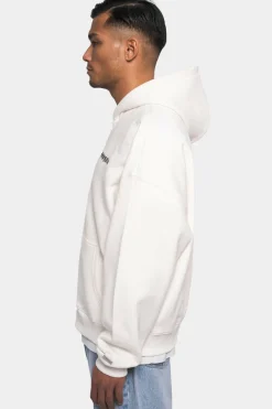 Zipper<Dropsize Super Heavy Oversize Logo Zip Hoodie Cream White