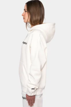 Zipper<Dropsize Super Heavy Oversize Logo Zip Hoodie Cream White