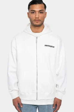 Zipper<Dropsize Super Heavy Oversize Logo Zip Hoodie Washed White