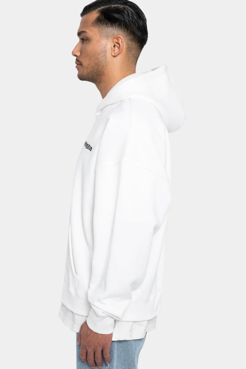 Zipper<Dropsize Super Heavy Oversize Logo Zip Hoodie Washed White