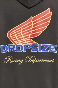 Hoodie<Dropsize Super Heavy Oversize Racing Department Hoodie Washed Black