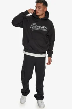 Hoodie<Dropsize Super Heavy Oversize Smooth Logo Hoodie Black