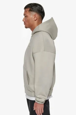 Zipper<Dropsize Super Heavy Oversize Work Smart Zip-Hoodie Pumice Stone