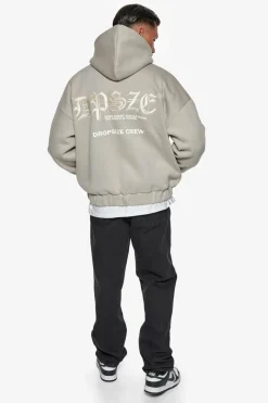 Zipper<Dropsize Super Heavy Oversize Work Smart Zip-Hoodie Pumice Stone